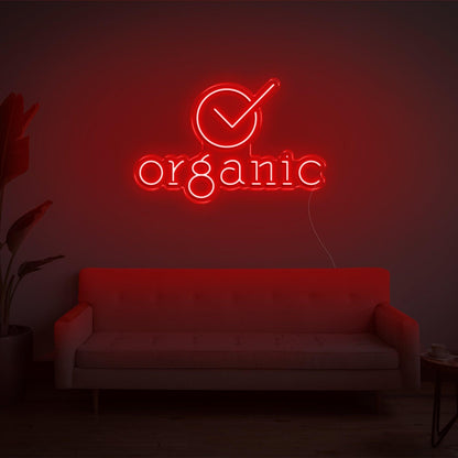 Organic Circle Checkmark Bright Green Led Neon Sign For Shop Home Decor | Shineneon