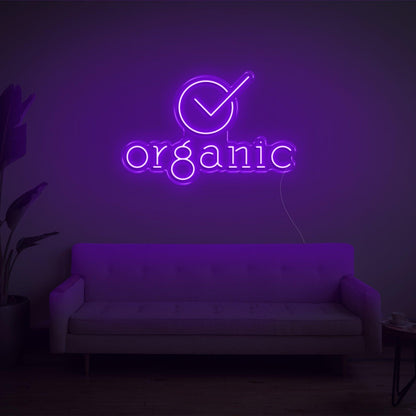 Organic Circle Checkmark Bright Green Led Neon Sign For Shop Home Decor | Shineneon