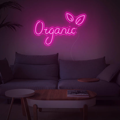 Organic Leaf Pink Led Neon Sign Modern Living Room Decor | Shineneon
