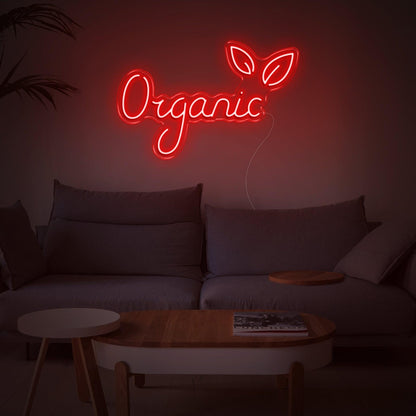 Organic Leaf Pink Led Neon Sign Modern Living Room Decor | Shineneon