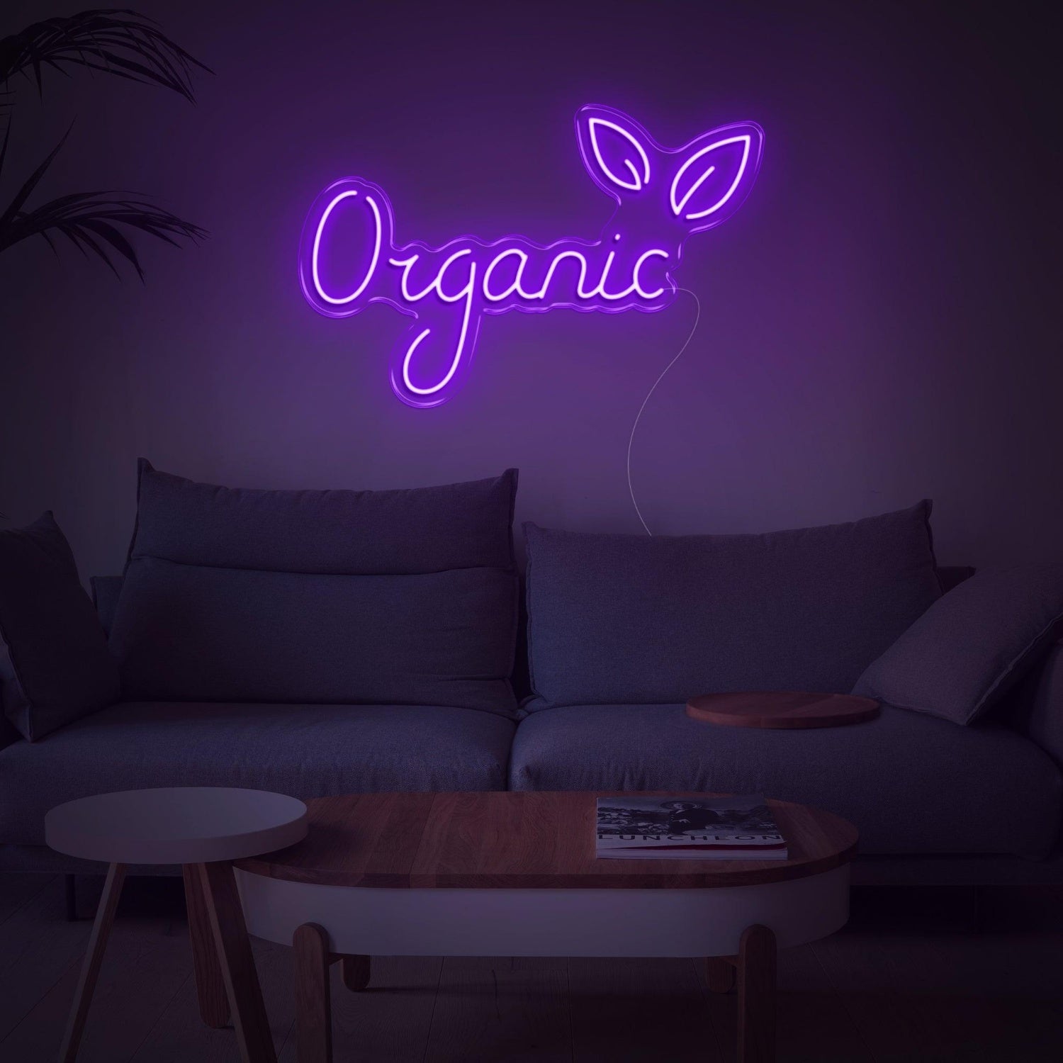 Organic Leaf Pink Led Neon Sign Modern Living Room Decor | Shineneon