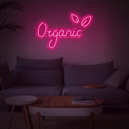 Organic Leaf Pink Led Neon Sign Modern Living Room Decor | Shineneon