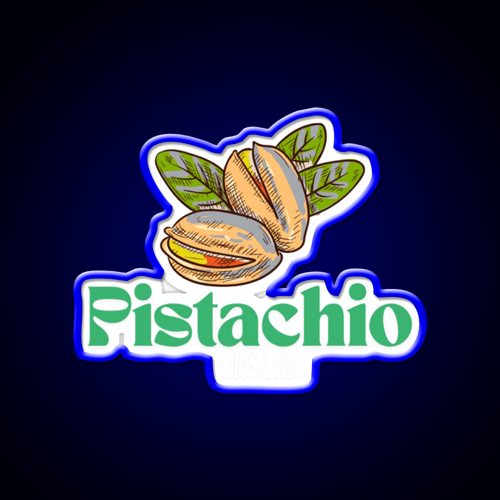 Organic Pistachio Logo Snack Food Led Neon Sign Rgb Color - Shineneon