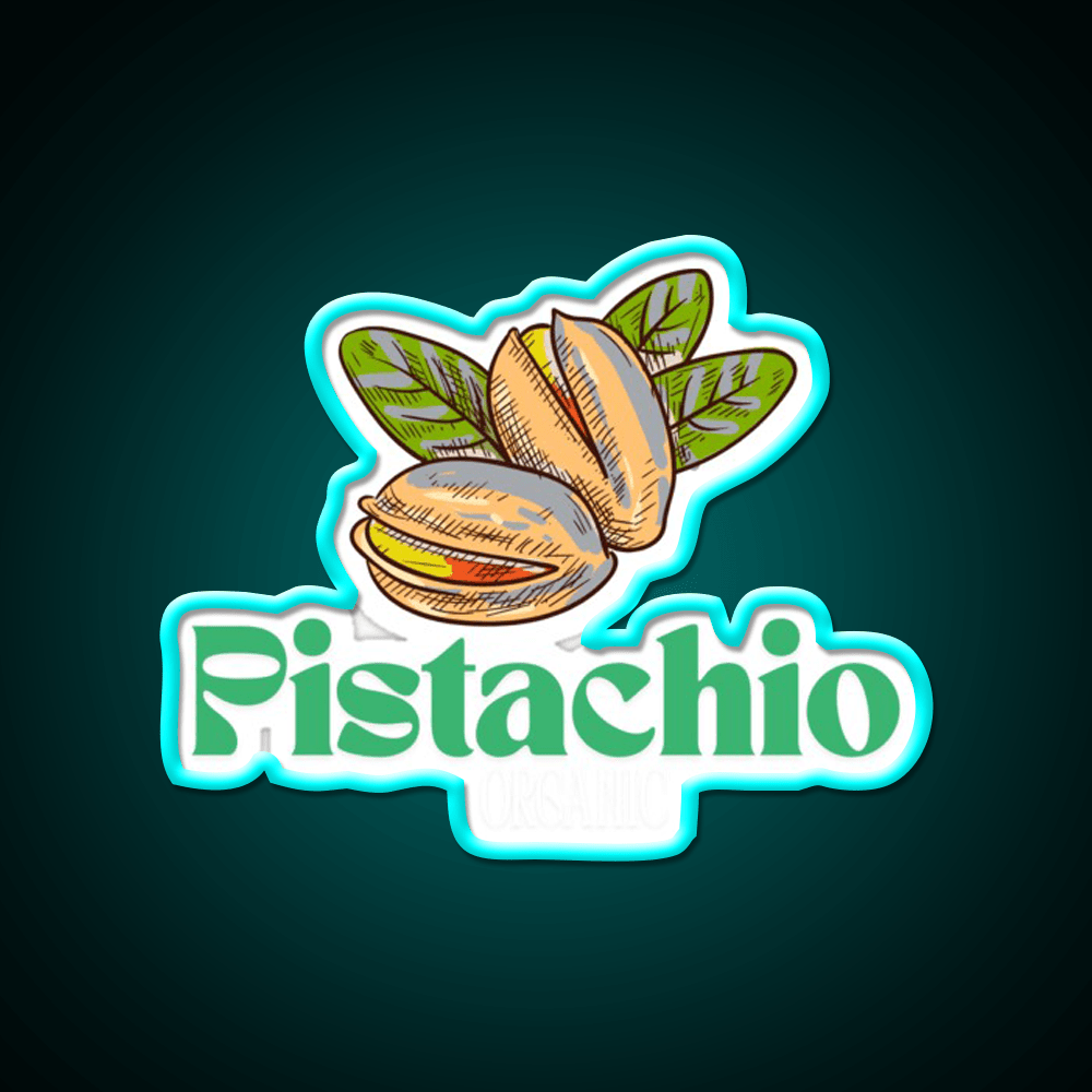 Organic Pistachio Logo Snack Food Led Neon Sign Rgb Color - Shineneon