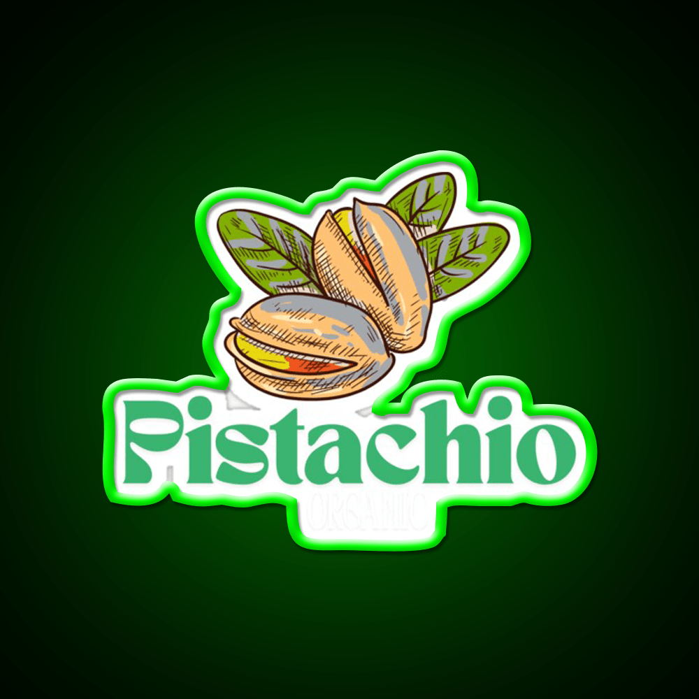 Organic Pistachio Logo Snack Food Led Neon Sign Rgb Color - Shineneon