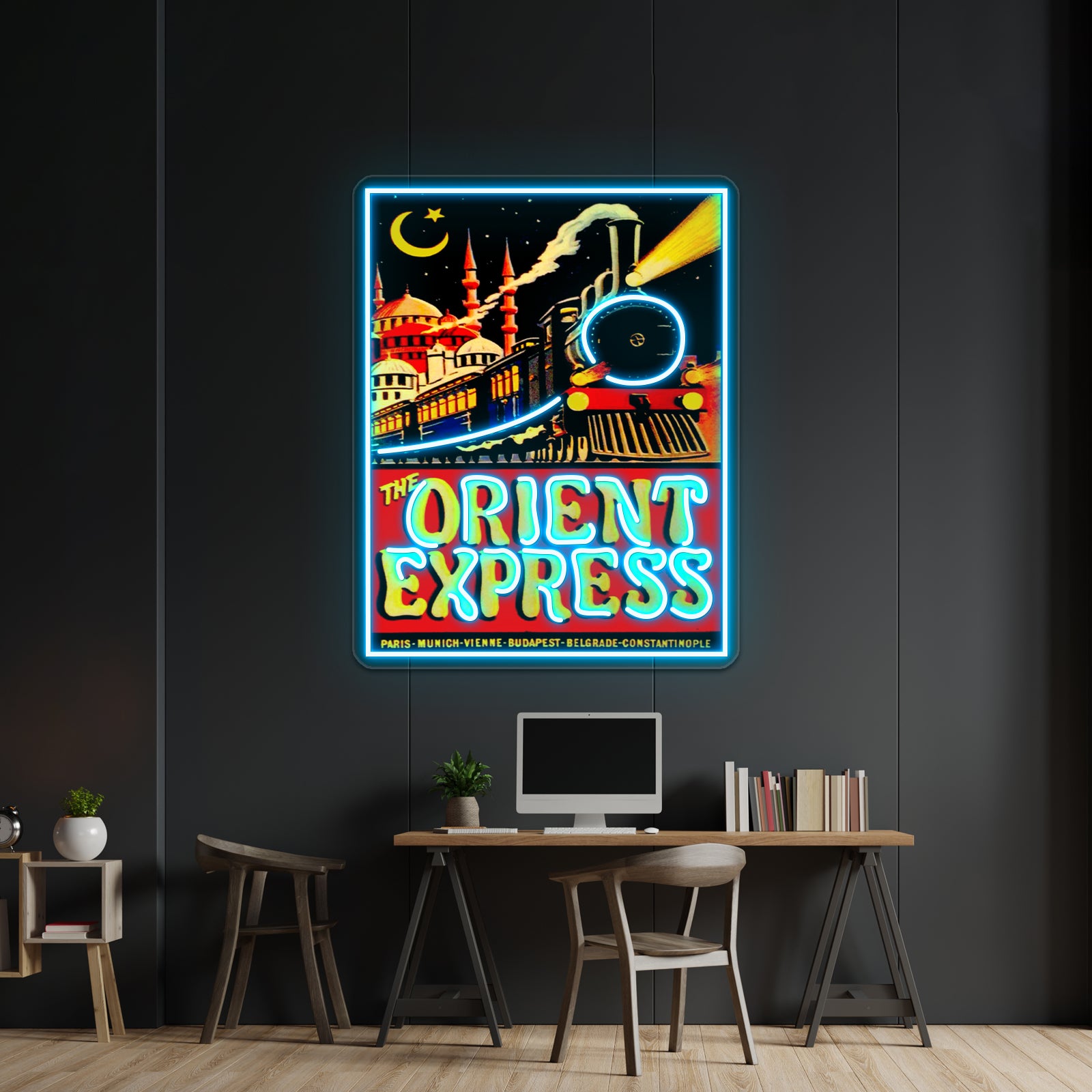 Orient Express Vintage 1936 Passenger Train Advertising Print Wall Artwork Neon Signs | Shineneon