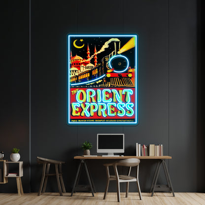 Orient Express Vintage 1936 Passenger Train Advertising Print Wall Artwork Neon Signs | Shineneon