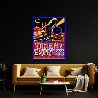 Orient Express Vintage 1936 Passenger Train Advertising Print Wall Artwork Neon Signs | Shineneon