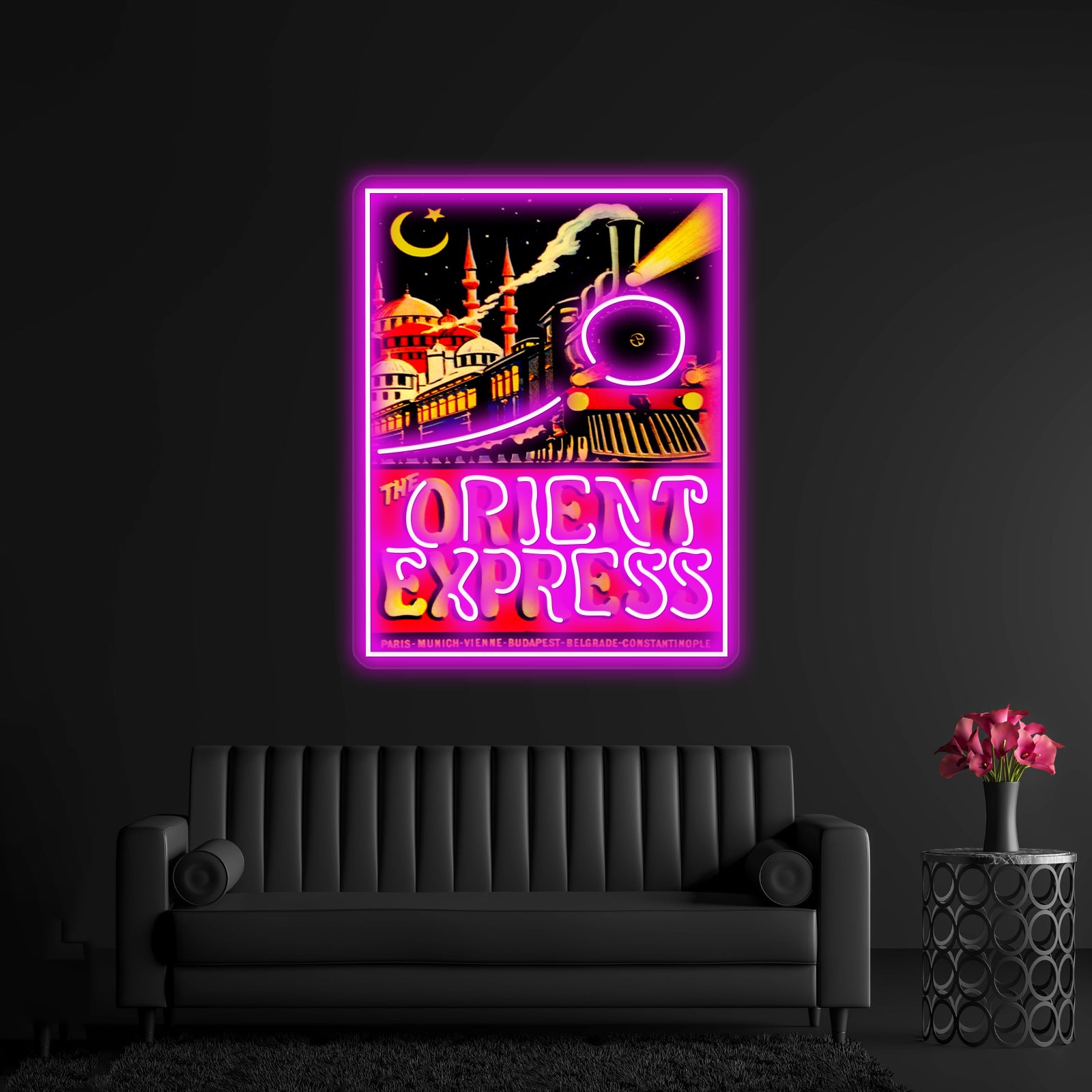 Orient Express Vintage 1936 Passenger Train Advertising Print Wall Artwork Neon Signs | Shineneon