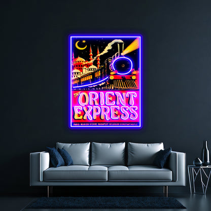 Orient Express Vintage 1936 Passenger Train Advertising Print Wall Artwork Neon Signs | Shineneon