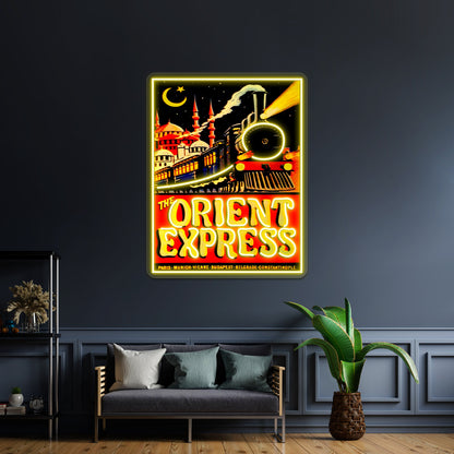 Orient Express Vintage 1936 Passenger Train Advertising Print Wall Artwork Neon Signs | Shineneon