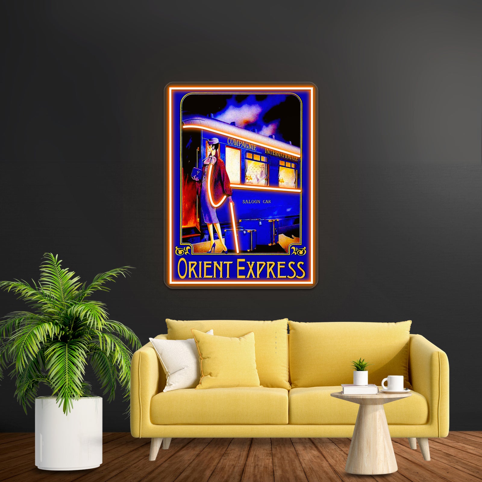 Orient Express Vintage Train Passenger Travel Print Wall Artwork Neon Signs | Shineneon