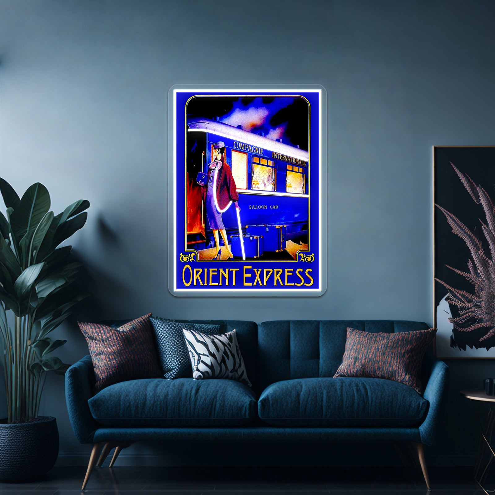 Orient Express Vintage Train Passenger Travel Print Wall Artwork Neon Signs | Shineneon