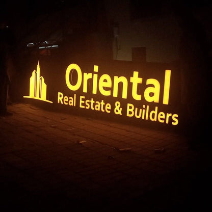 Oriental Real Estate Builder 3D Frontlit Channel Letters Led Light Sign - Shineneon