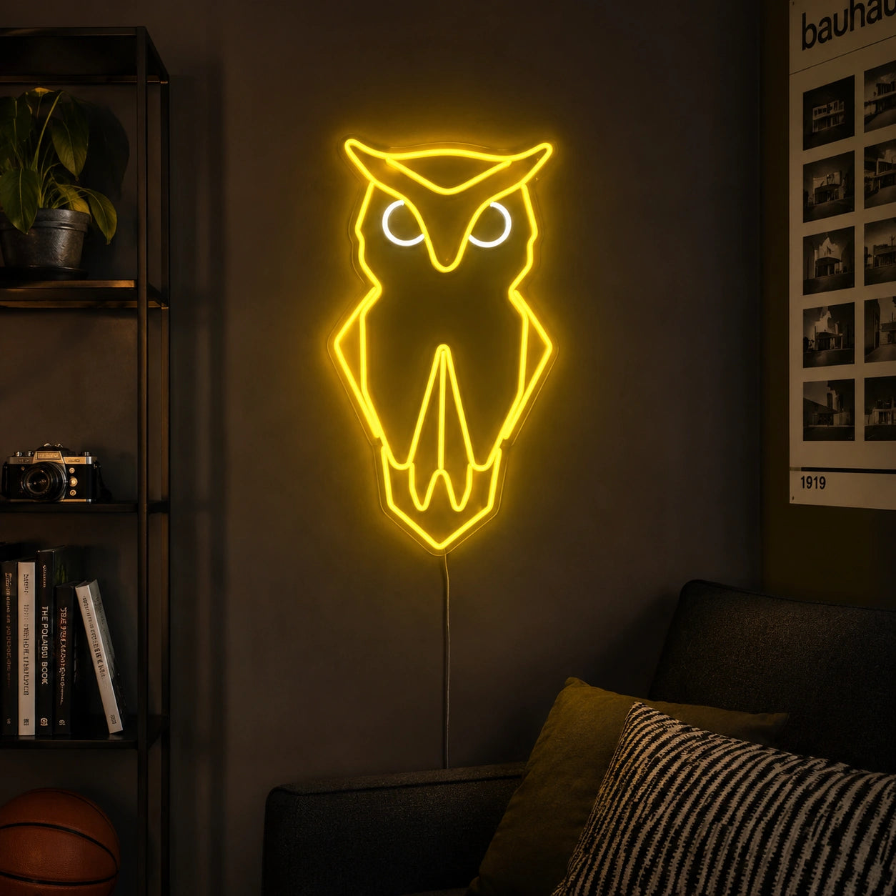 Origami Owl Face LED Neon Sign size image