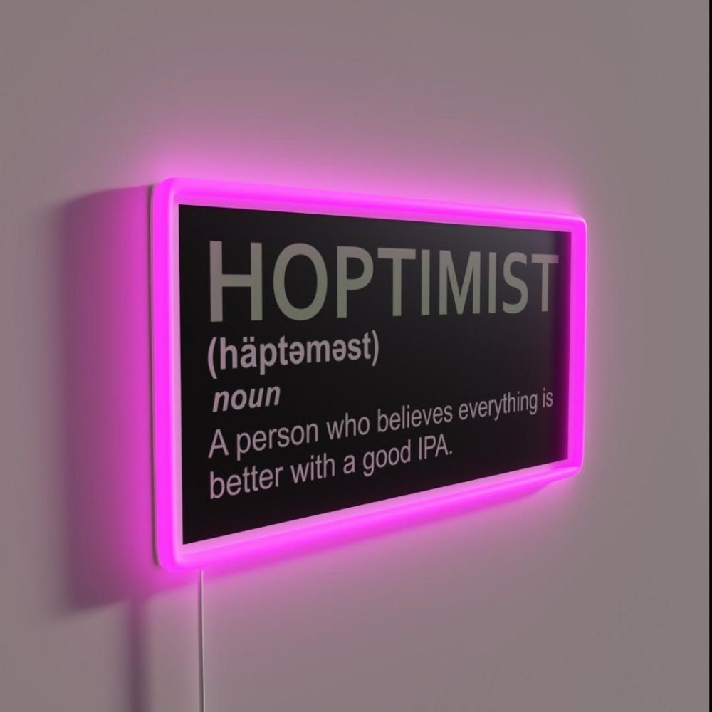 Original Hoptimist Definition Ipa Design Rgb Led Neon Sign - Shineneon