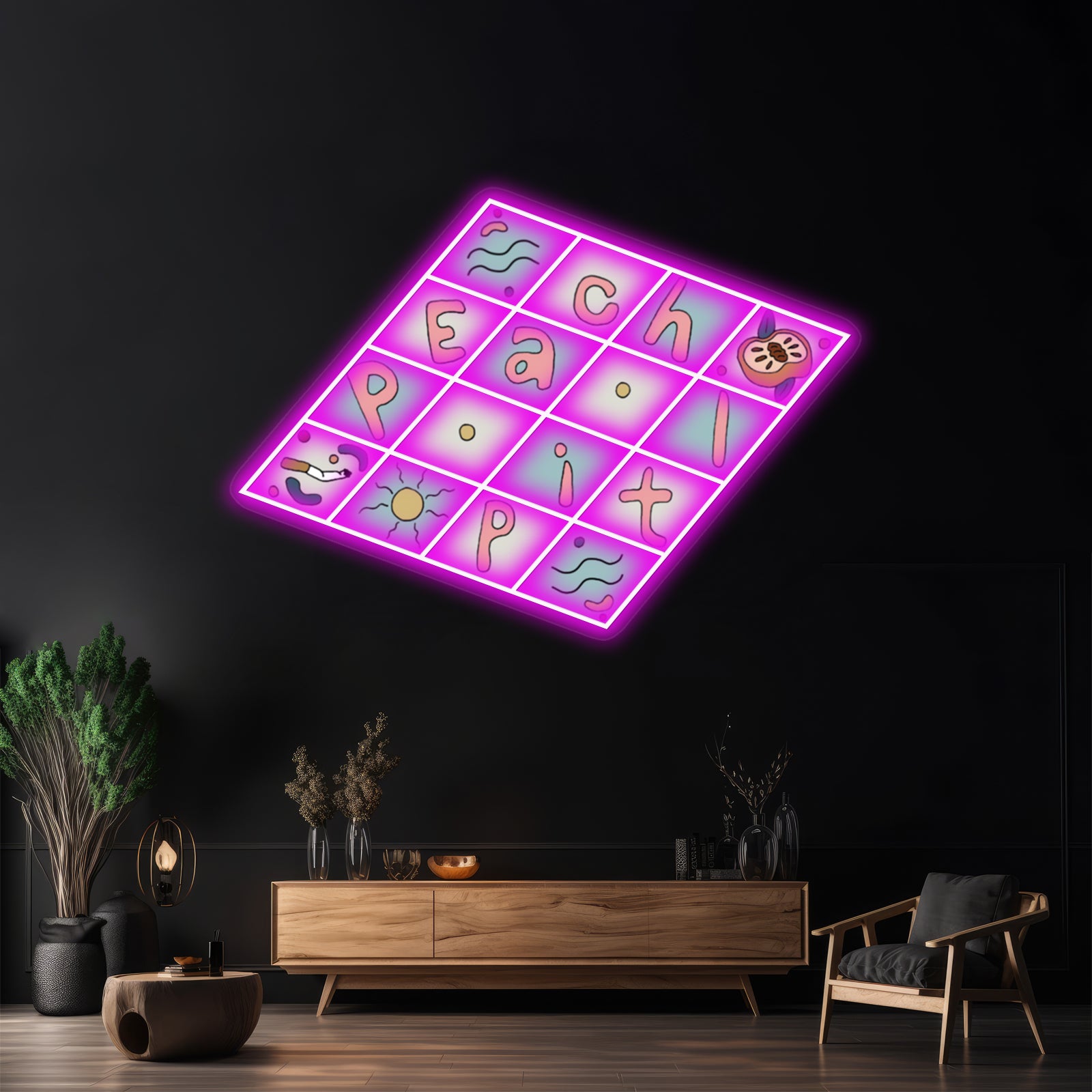 Original Peach Pit Fan Art Yayf Artwork Neon Wall Sign | Shineneon