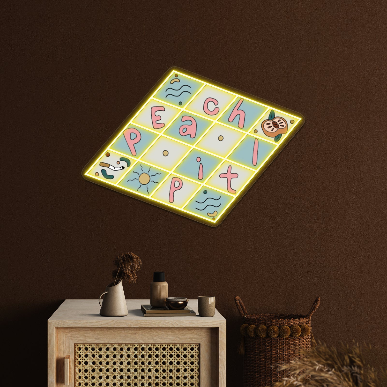 Original Peach Pit Fan Art Yayf Artwork Neon Wall Sign | Shineneon