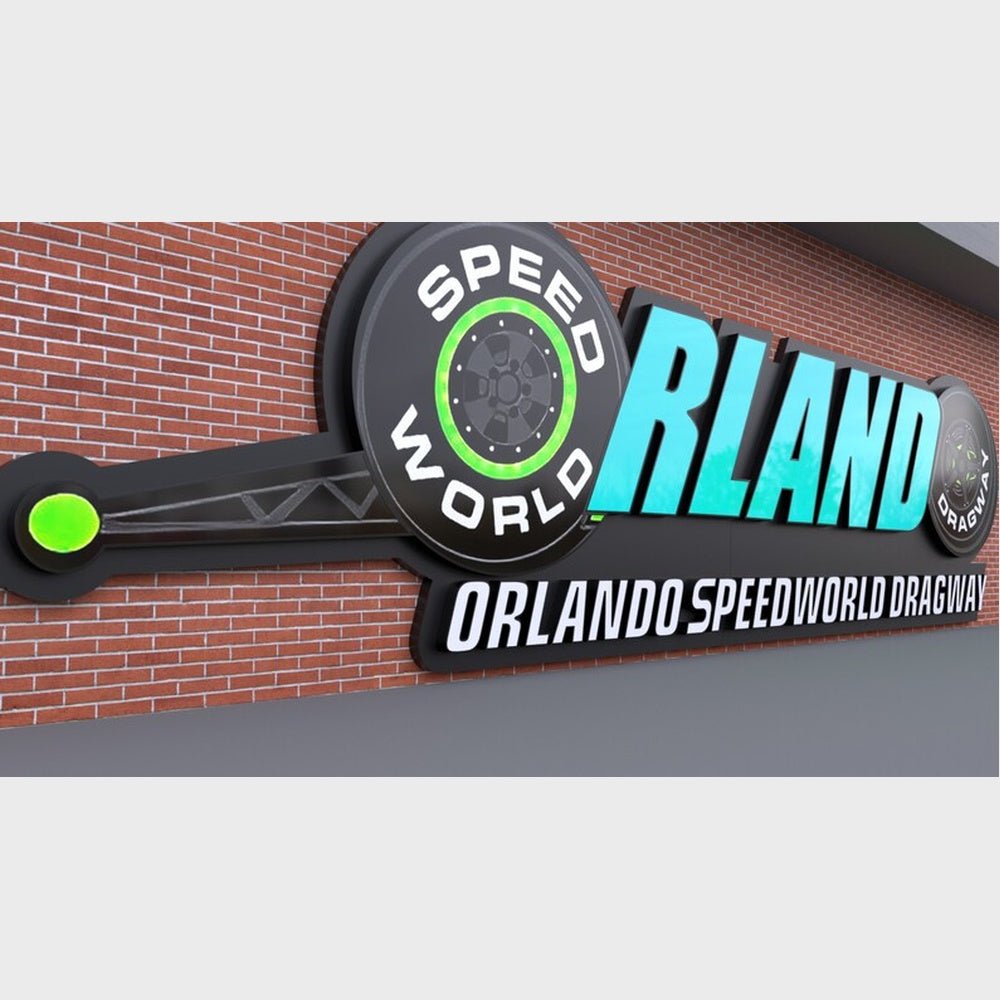 Orland Speed World Dragway 3D Frontlit Channel Letters Led Light Sign - Shineneon