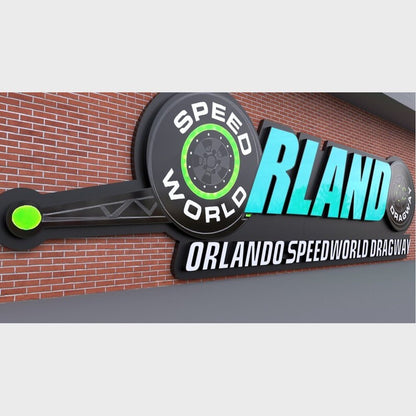 Orland Speed World Dragway 3D Frontlit Channel Letters Led Light Sign - Shineneon