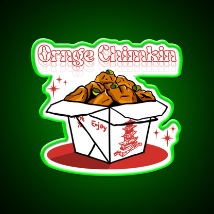 Ornge Chimkin Led Neon Sign Chinese Food Rgb Color