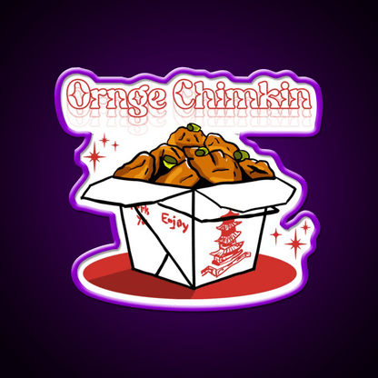 Ornge Chimkin Led Neon Sign Chinese Food Rgb Color - Shineneon