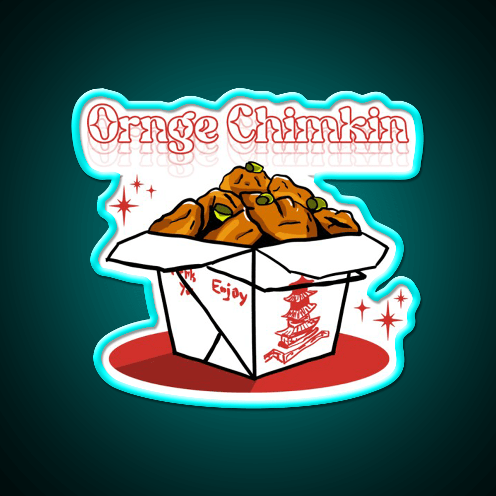 Ornge Chimkin Led Neon Sign Chinese Food Rgb Color - Shineneon