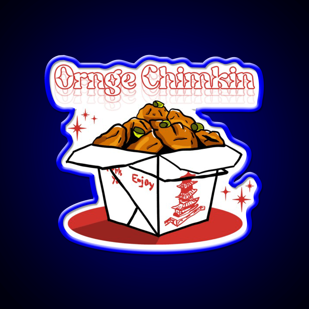 Ornge Chimkin Led Neon Sign Chinese Food Rgb Color - Shineneon