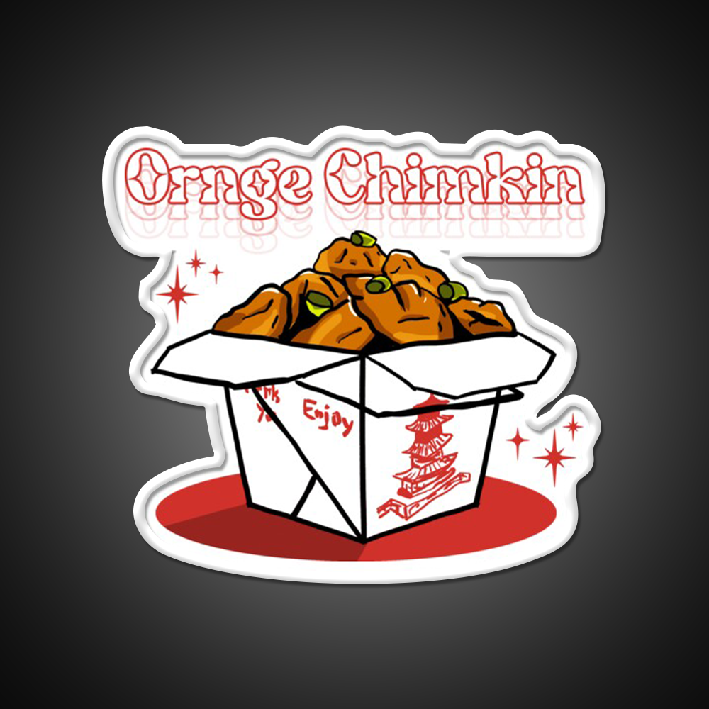 Ornge Chimkin Led Neon Sign Chinese Food Rgb Color