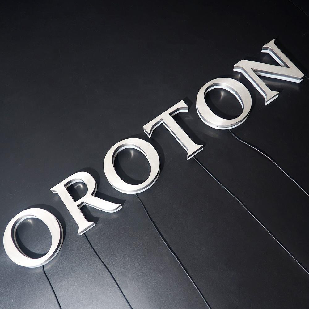 Oroton 3D Backlit Letters Business Metal Led Sign - Shineneon