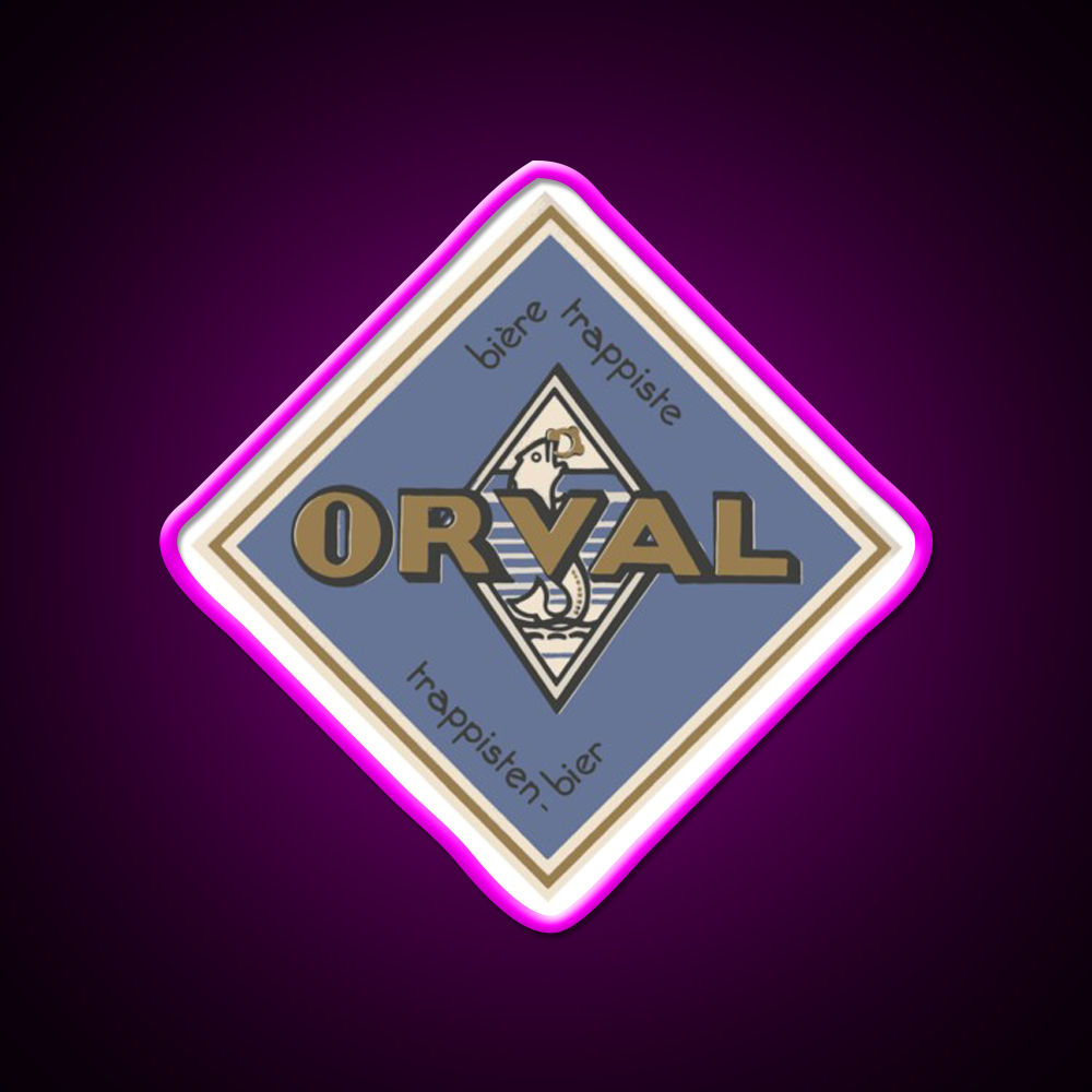 Orval Beer Bar Decor Led Neon Sign Rgb Color - Neon sign mounted on wall in room