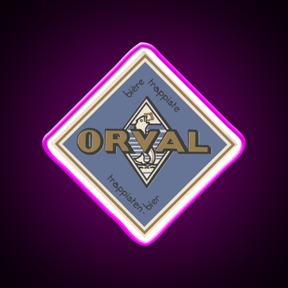 Orval Beer Bar Decor Led Neon Sign Rgb Color - Neon sign mounted on wall in room