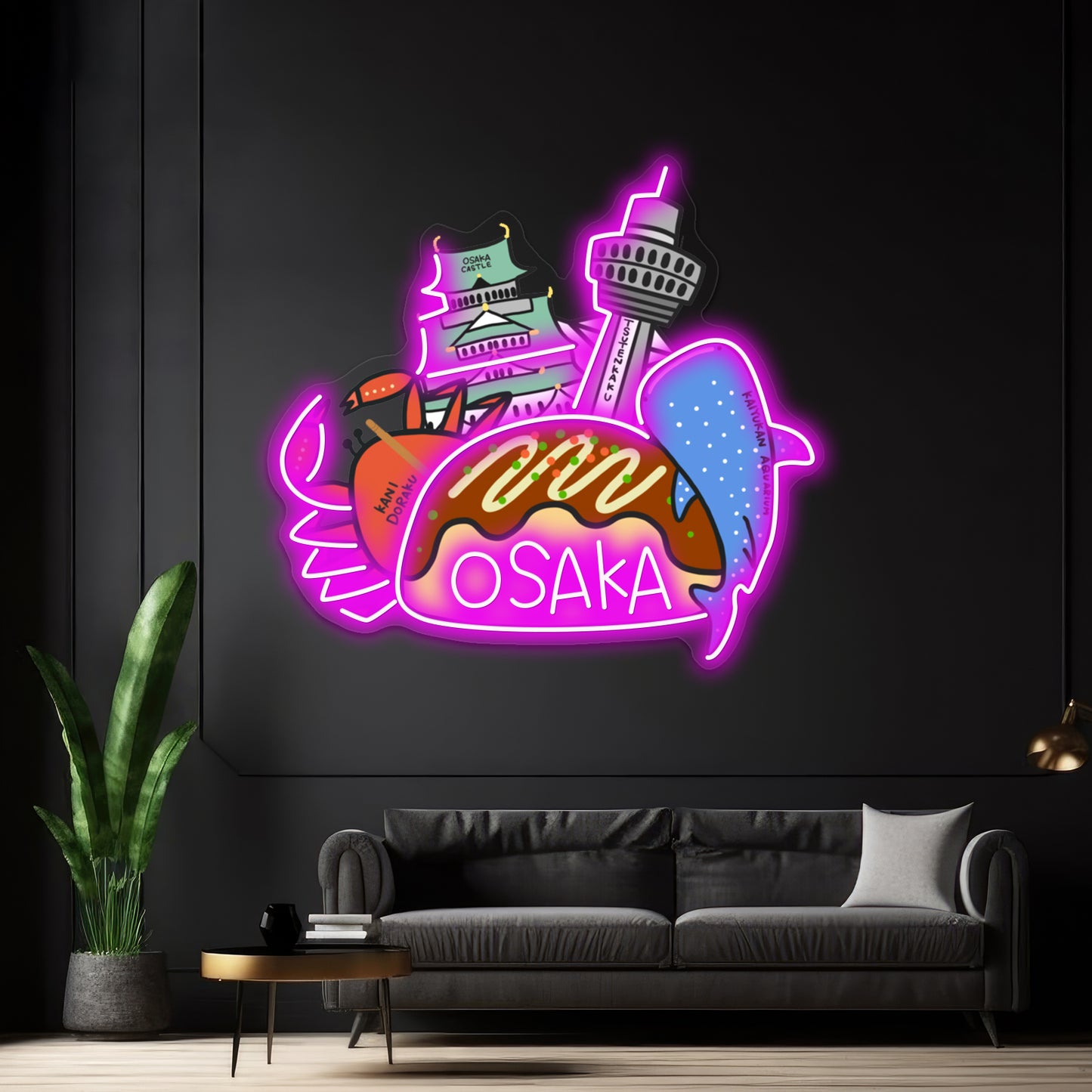 Osaka Love Japan Cute Funny Artwork Neon Wall Sign