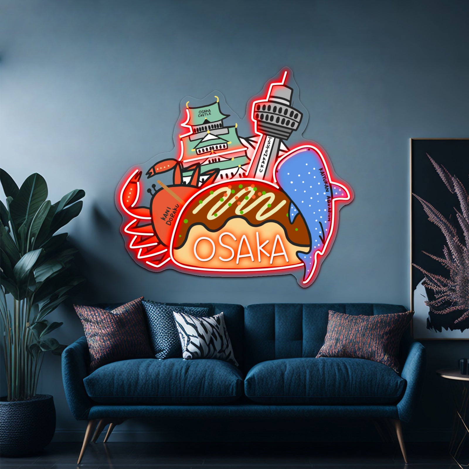 Osaka Love Japan Cute Funny Artwork Neon Wall Sign | Shineneon