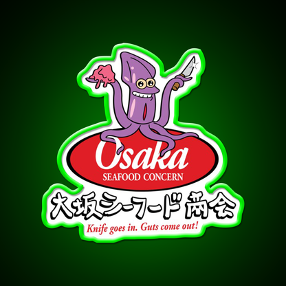 Osaka Seafood Concern Beer Bar Decor Led Neon Sign Rgb Color