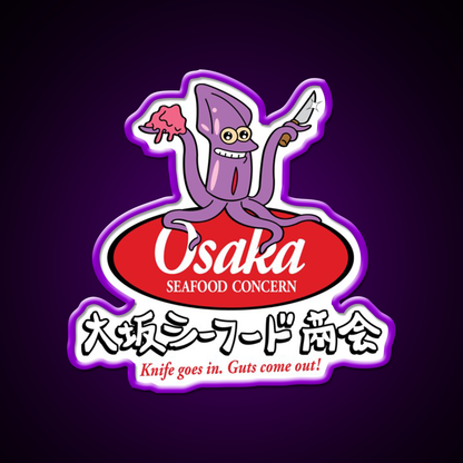 Osaka Seafood Concern Beer Bar Decor Led Neon Sign Rgb Color