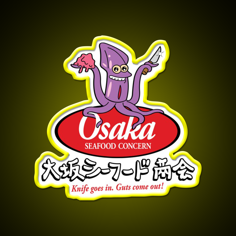 Osaka Seafood Concern Beer Bar Decor Led Neon Sign Rgb Color