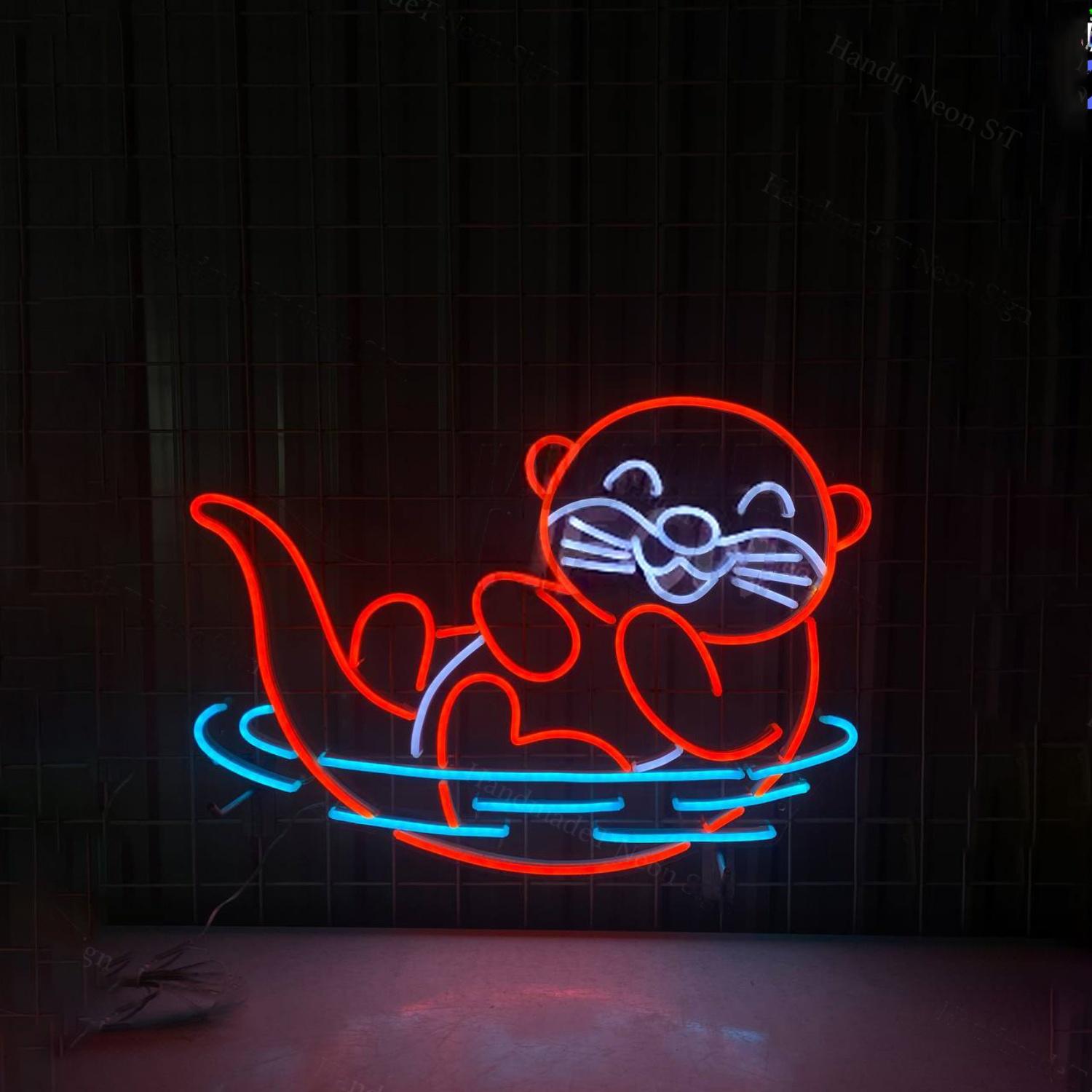 Otter Led Sign Pet Room Wall Decor | Shineneon