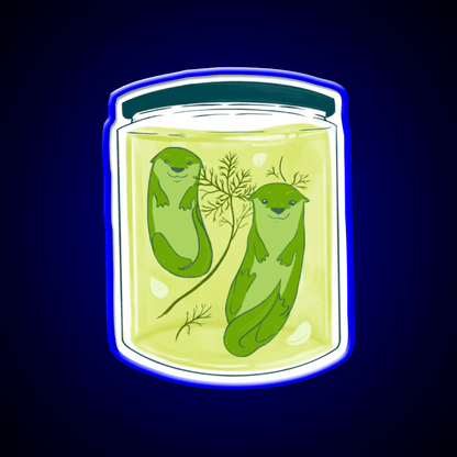 Otter Pickle Jar Snack Food Led Neon Sign Rgb Color - Shineneon