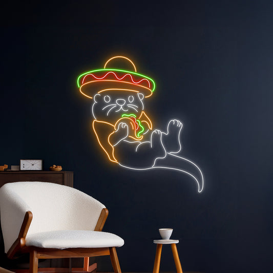 Otter Tacos Neon Sign