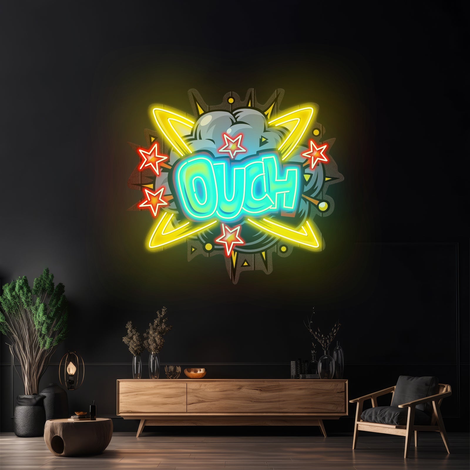 Ouch Custom Led Signs Artwork For Sale - Shineneon