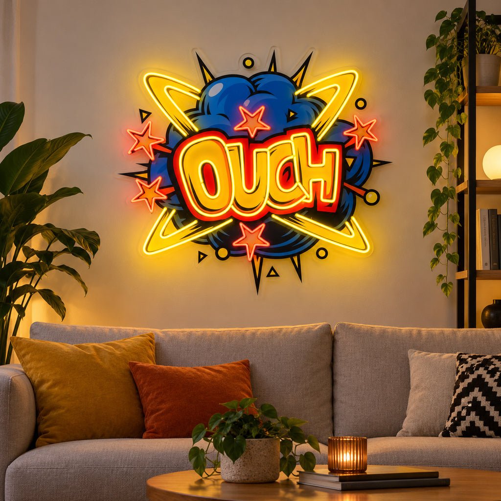 Ouch Pop Art LED Neon Sign - Shineneon