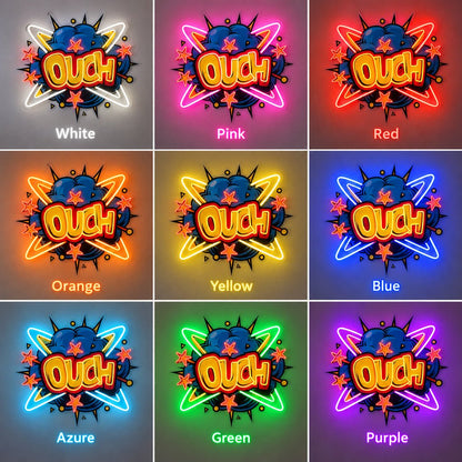 Ouch Pop Art LED Neon Sign - Shineneon