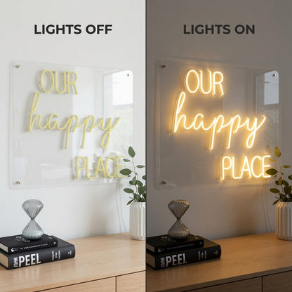 Our Happy Place LED Neon Sign - Shineneon
