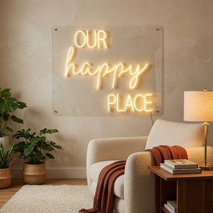 Our Happy Place LED Neon Sign - Shineneon
