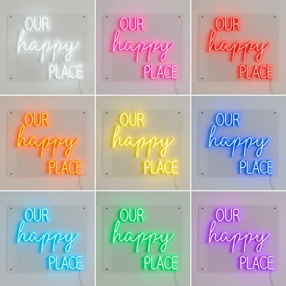 Our Happy Place LED Neon Sign - Shineneon