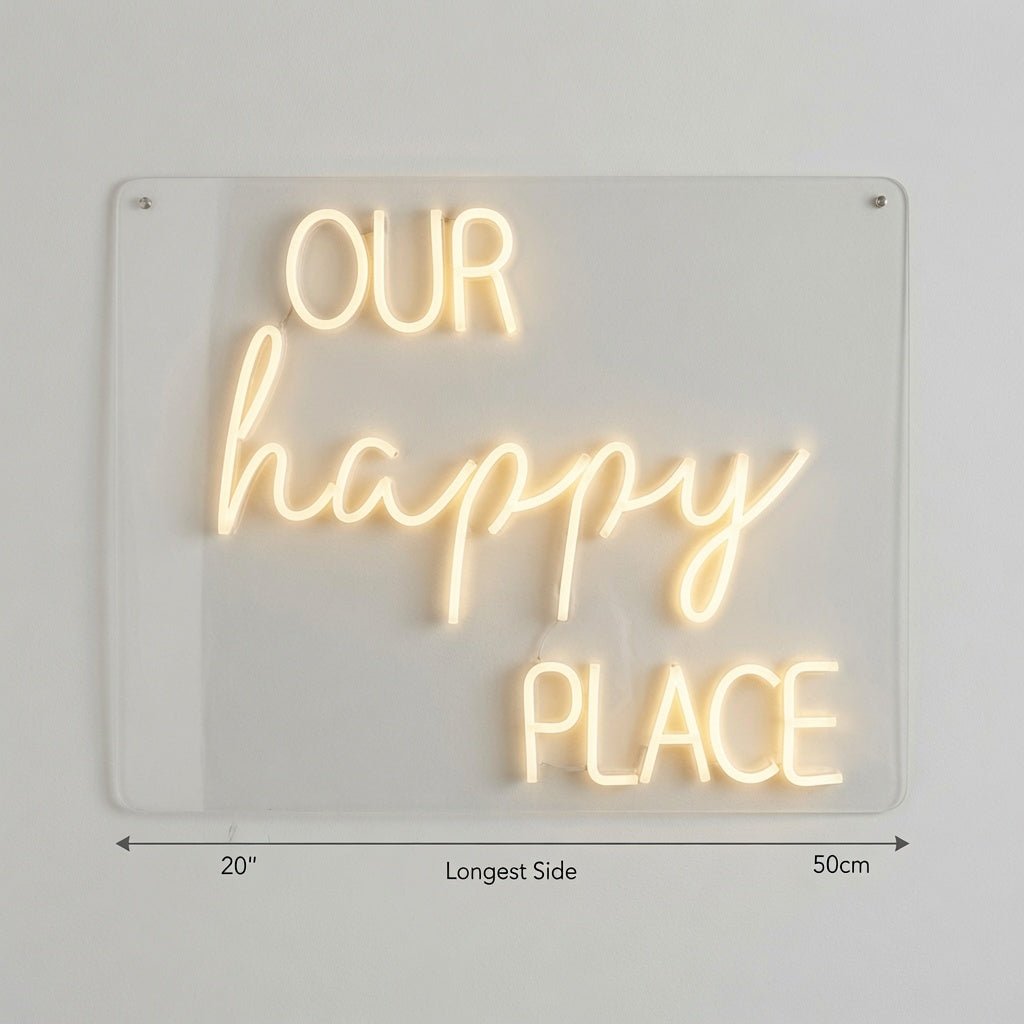 Our Happy Place LED Neon Sign - Shineneon