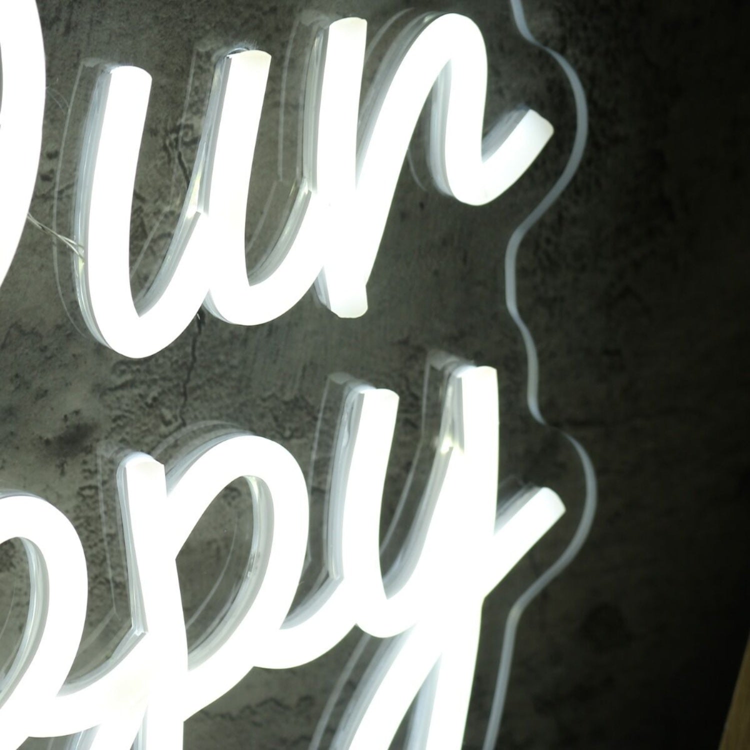 Our Happy Place White Led Neon Sign - Shineneon