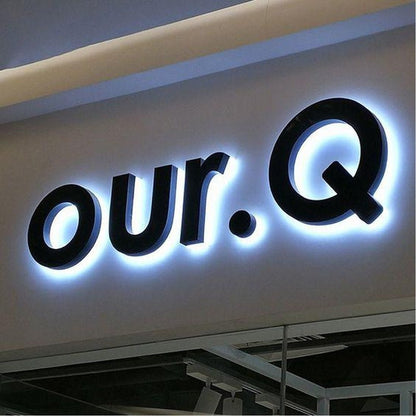 Our Q 3D Backlit Letters Business Metal Led Sign - Shineneon