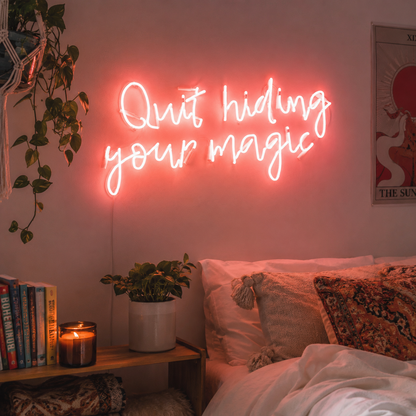 Out Hiding Your Magic LED Neon Sign - 03 Real Lifestyle Scene
